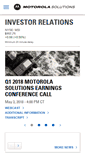 Mobile Screenshot of investors.motorolasolutions.com